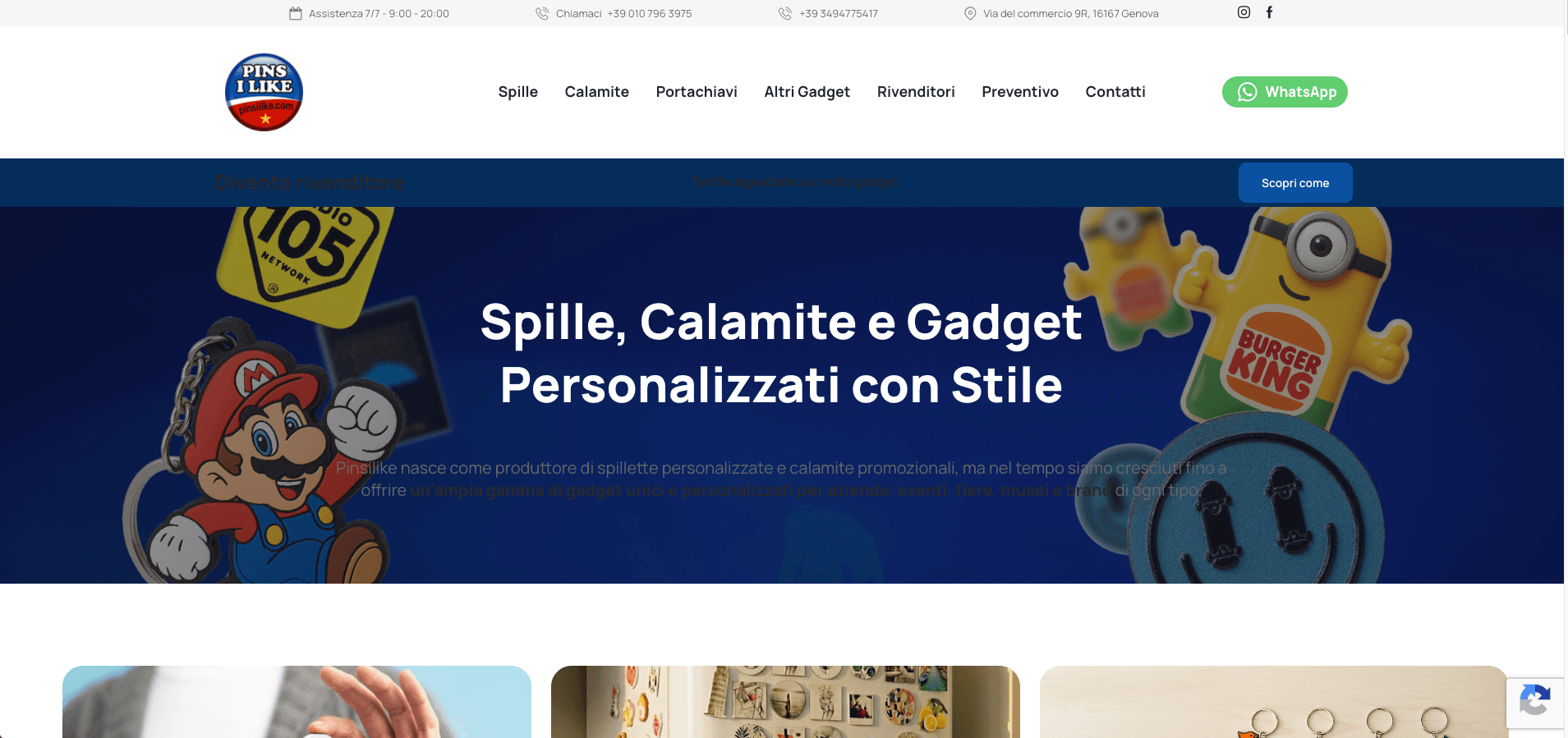 Pinsilike homepage after Fix47 WCAG remediation — score 95/100